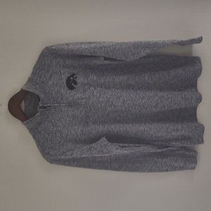 Colosseum‎ 1/4 zip sweater Heathered grey Black Hawkeye logo Size M